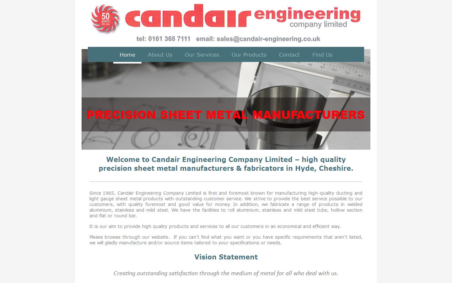 Candair Engineering Co. Ltd Website