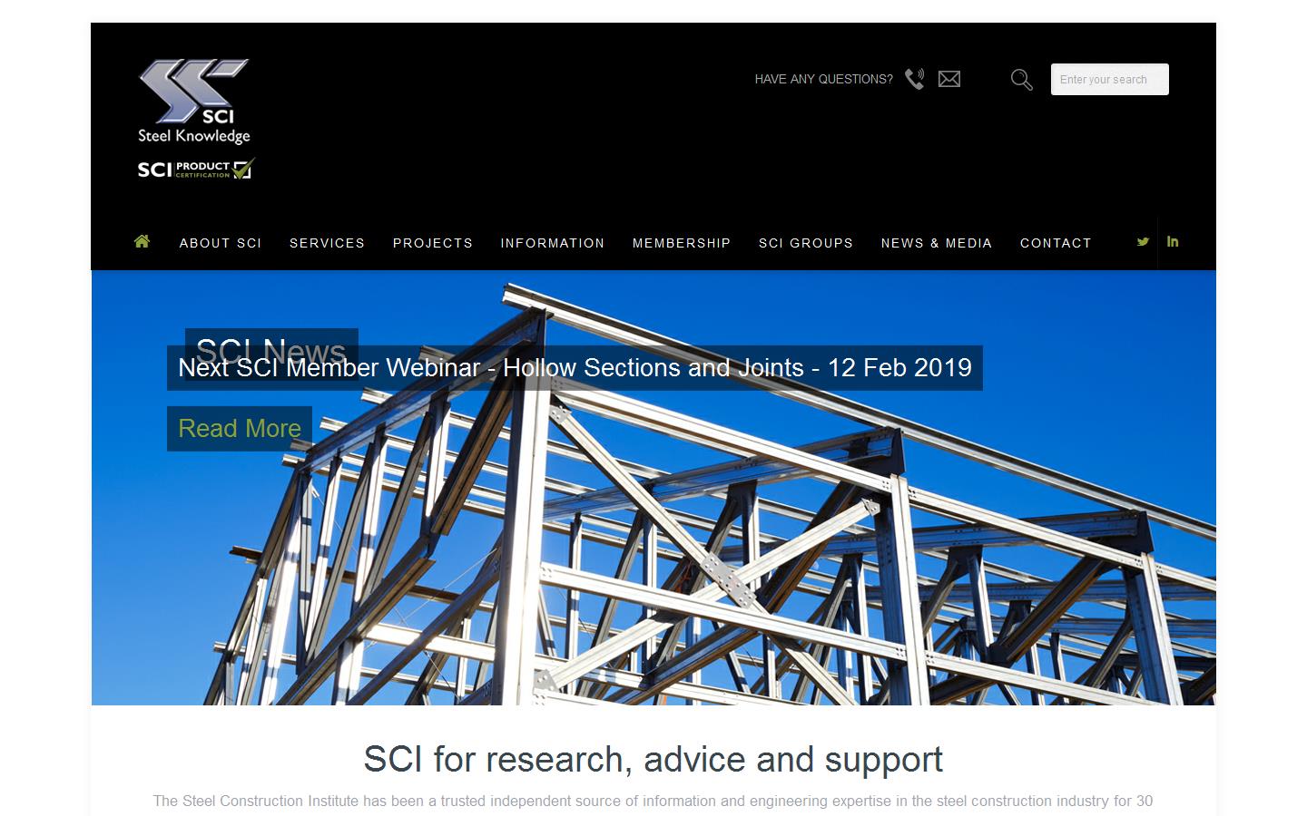 Steel Construction Institute Website