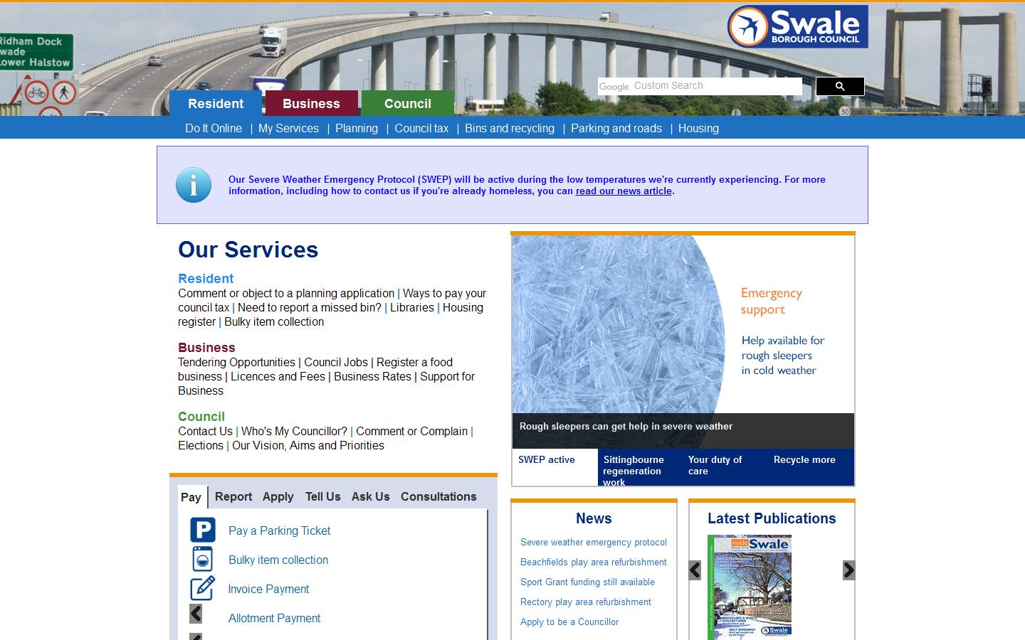 Swale Borough Council Website