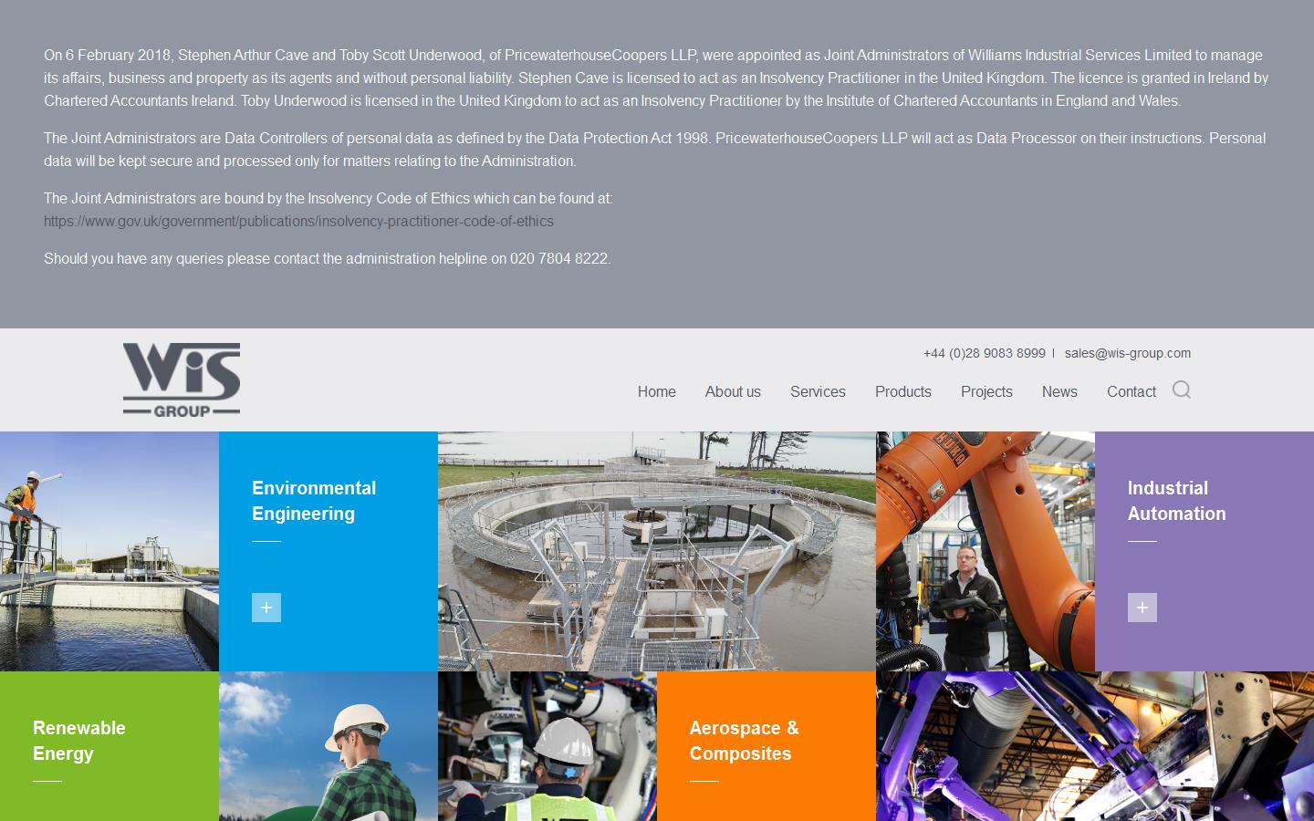 Williams Industrial Services Ltd Website