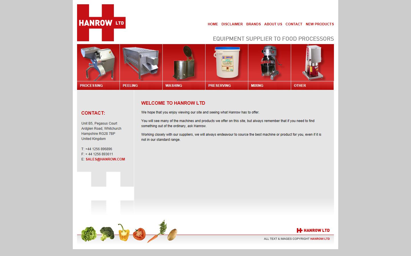 Hanrow Ltd Website