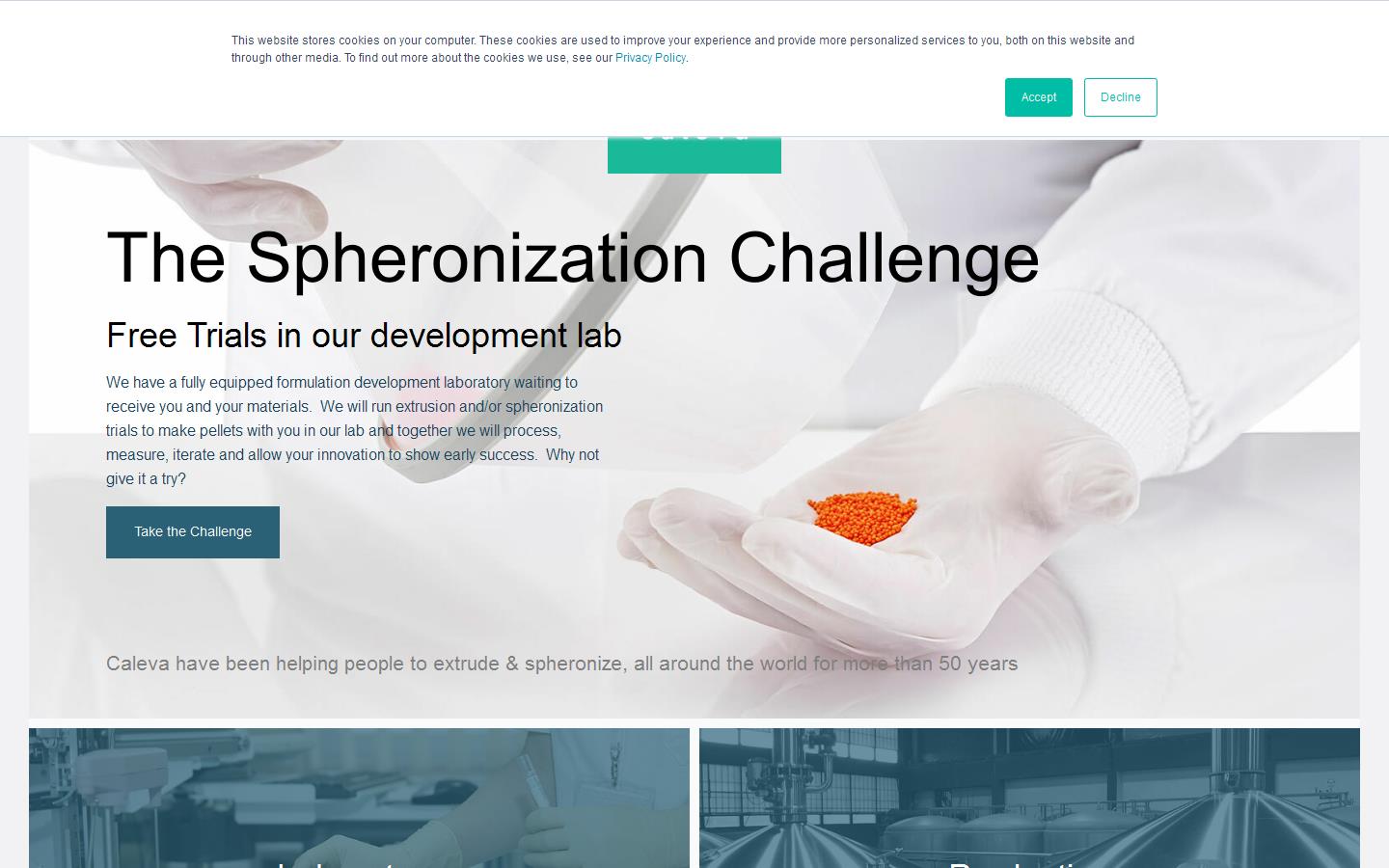 Caleva Process Solutions Website