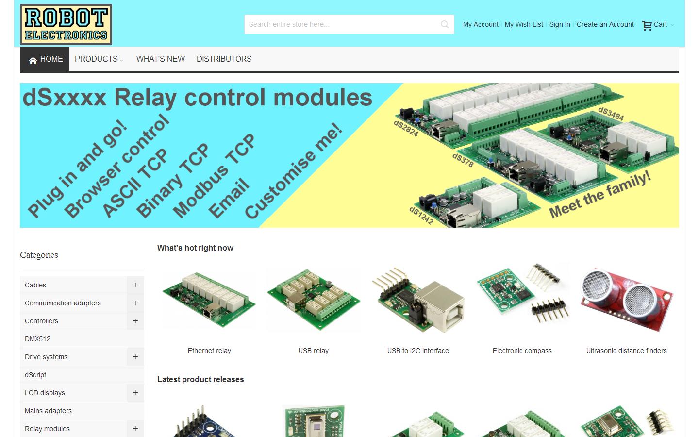 Robot Electronics Website