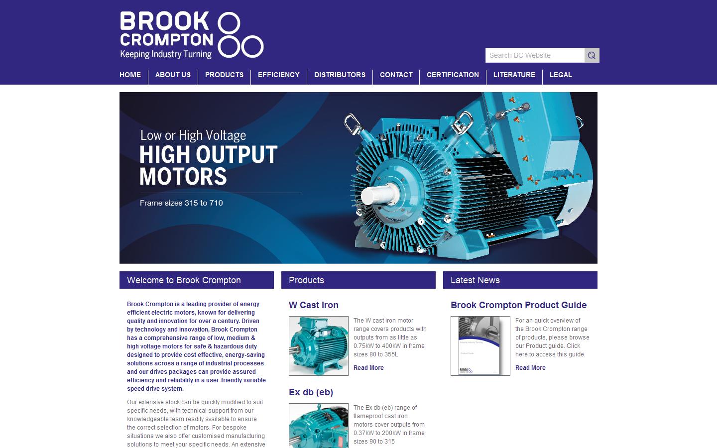 Brook Crompton Website