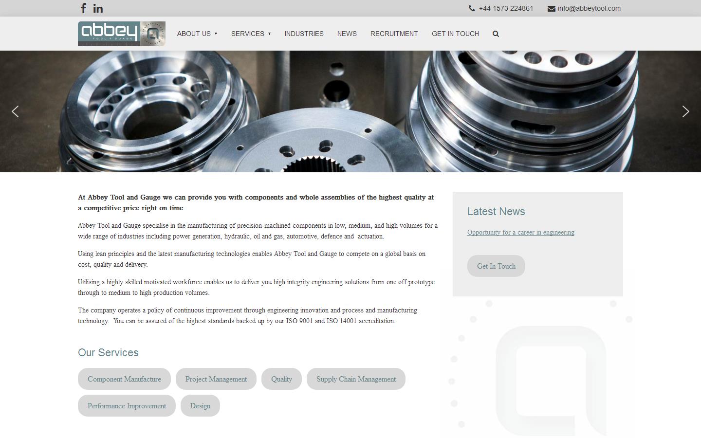 Abbey Tool & Gauge Ltd Website