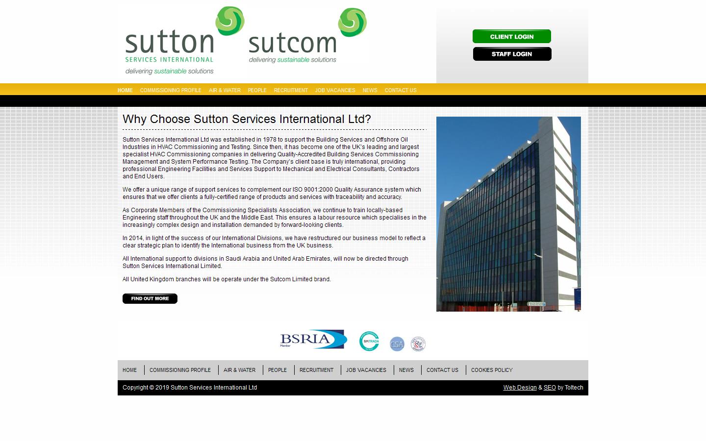 Sutton Services Website