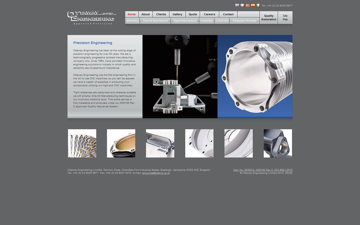 Ottaway Engineering Ltd Website