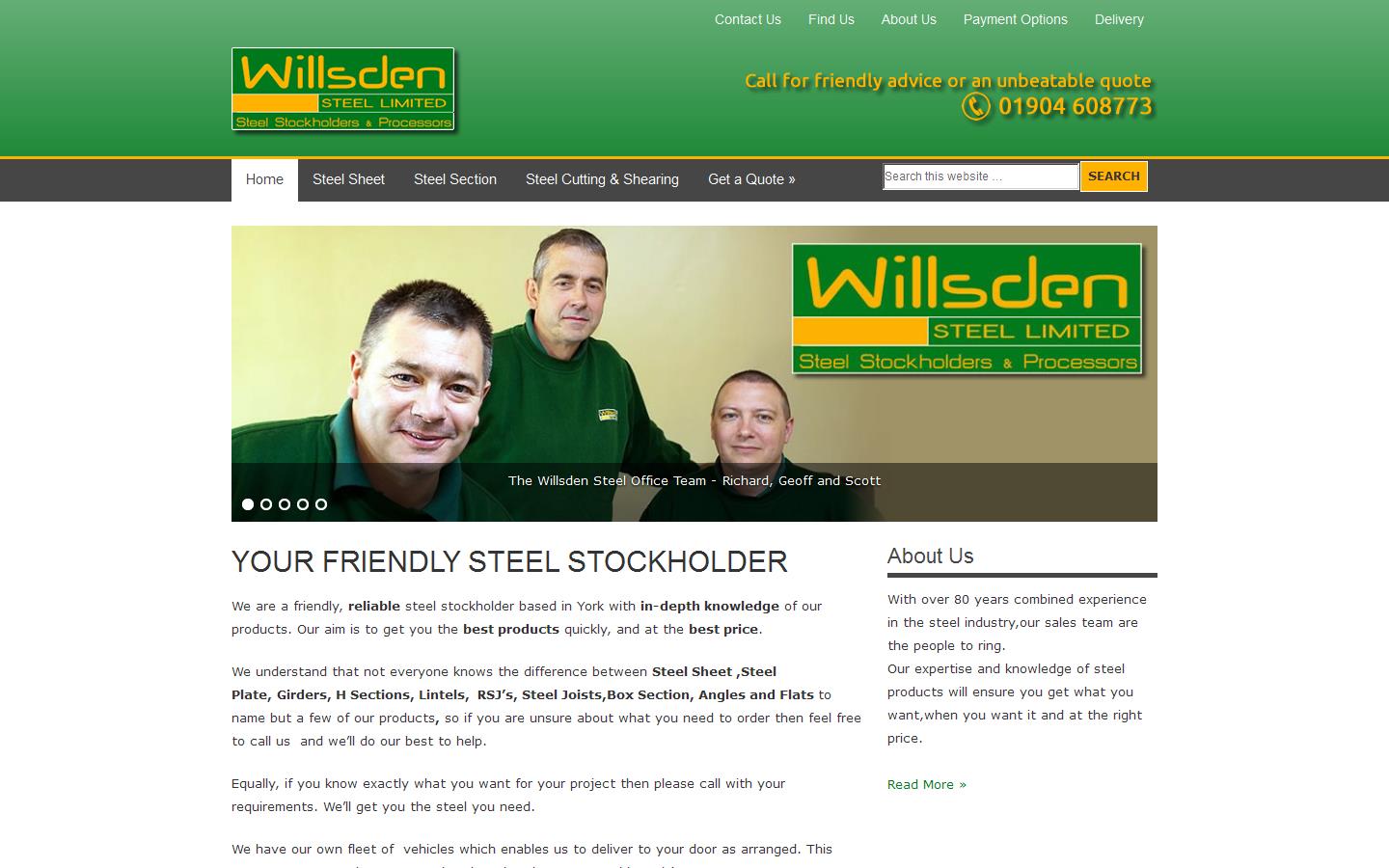 Willsden Steel Ltd Website