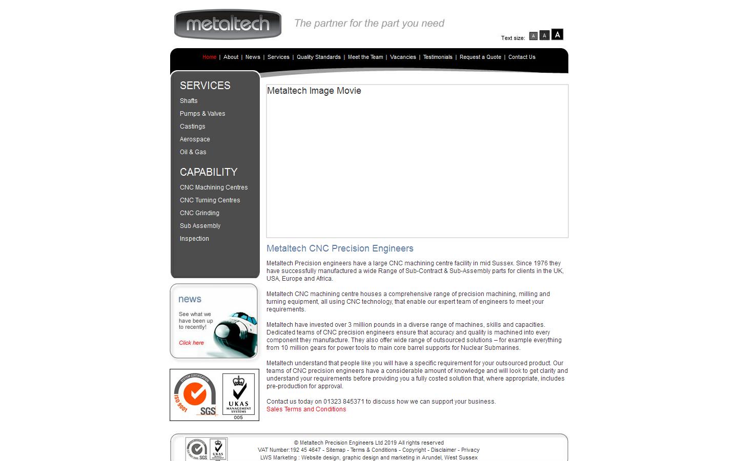 Metaltech Precision Engineers Ltd Website