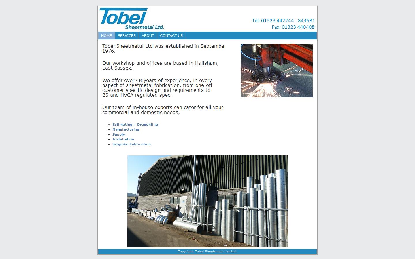 Tobel Sheetmetal Ltd Website
