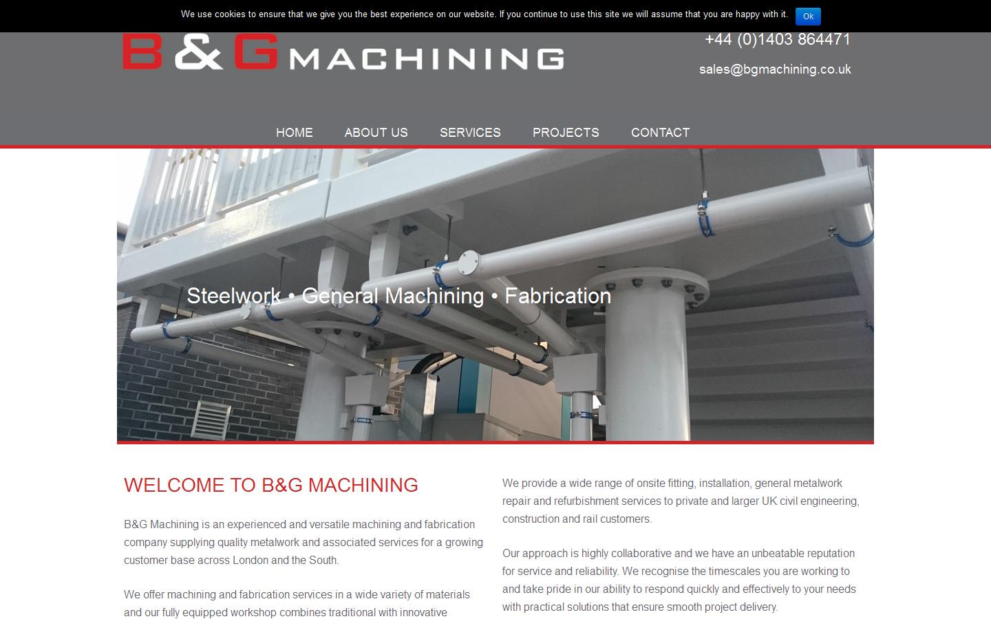 B & G Machining Website