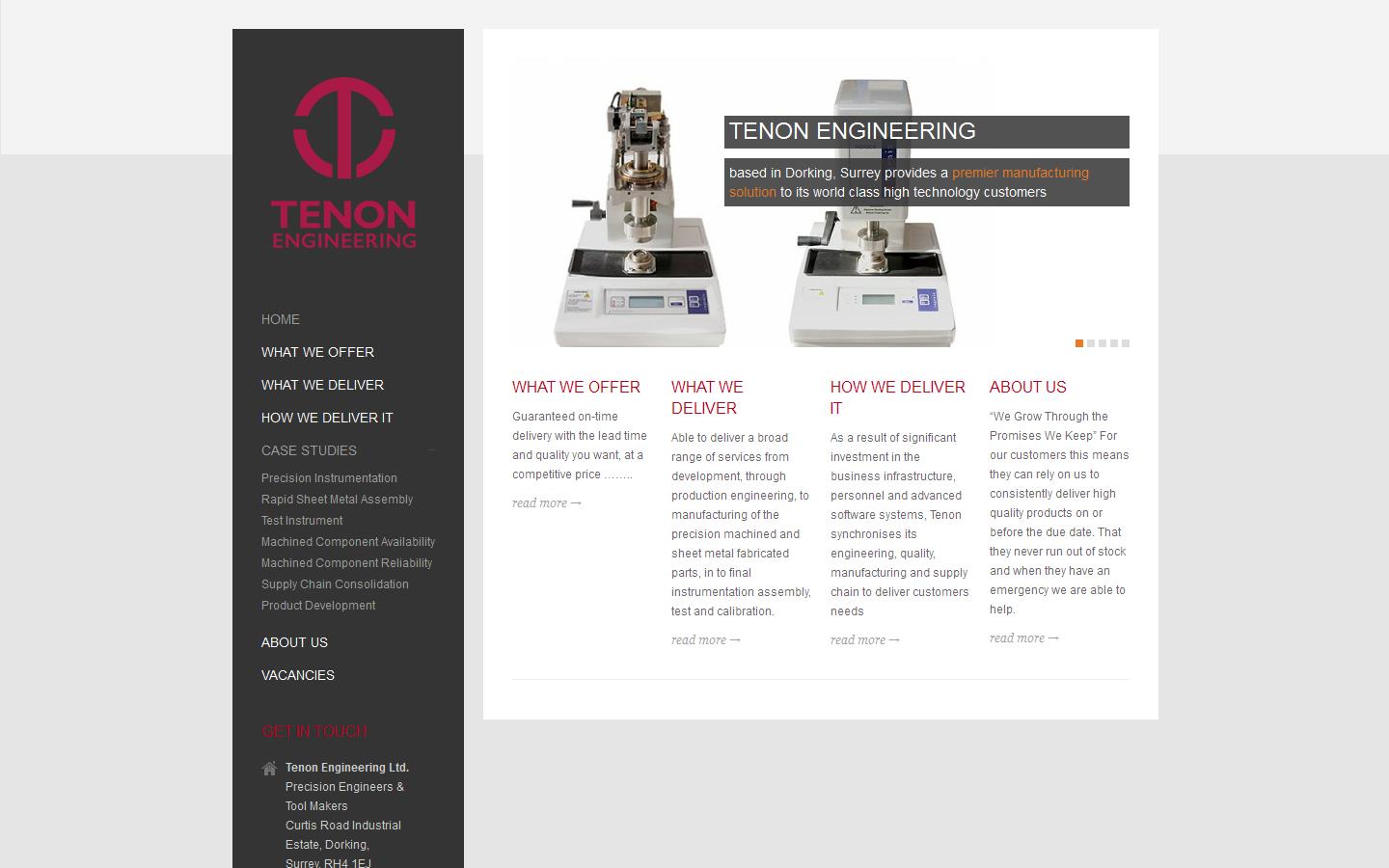 Tenon Engineering Ltd Website