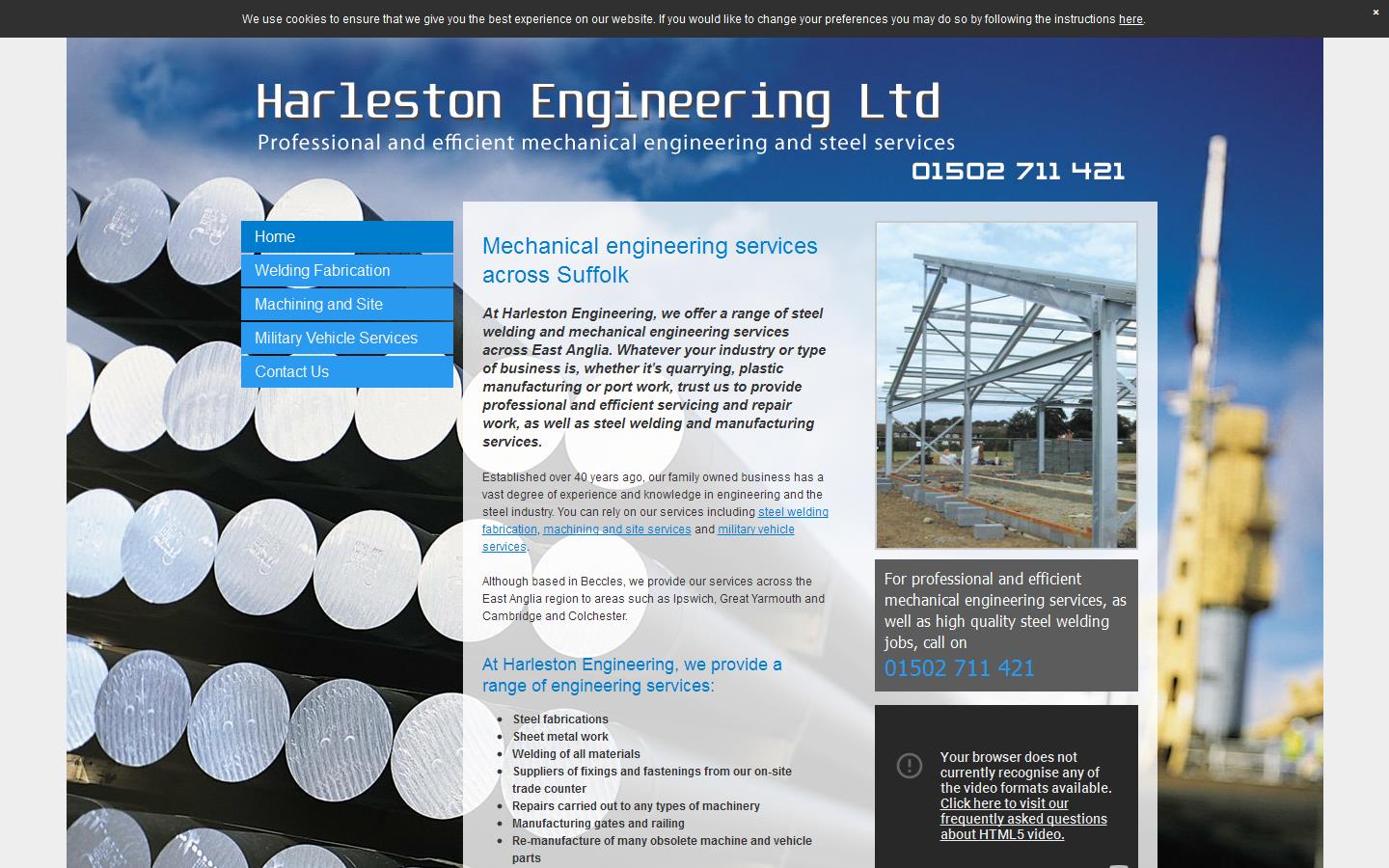 Harleston Engineering Ltd Website