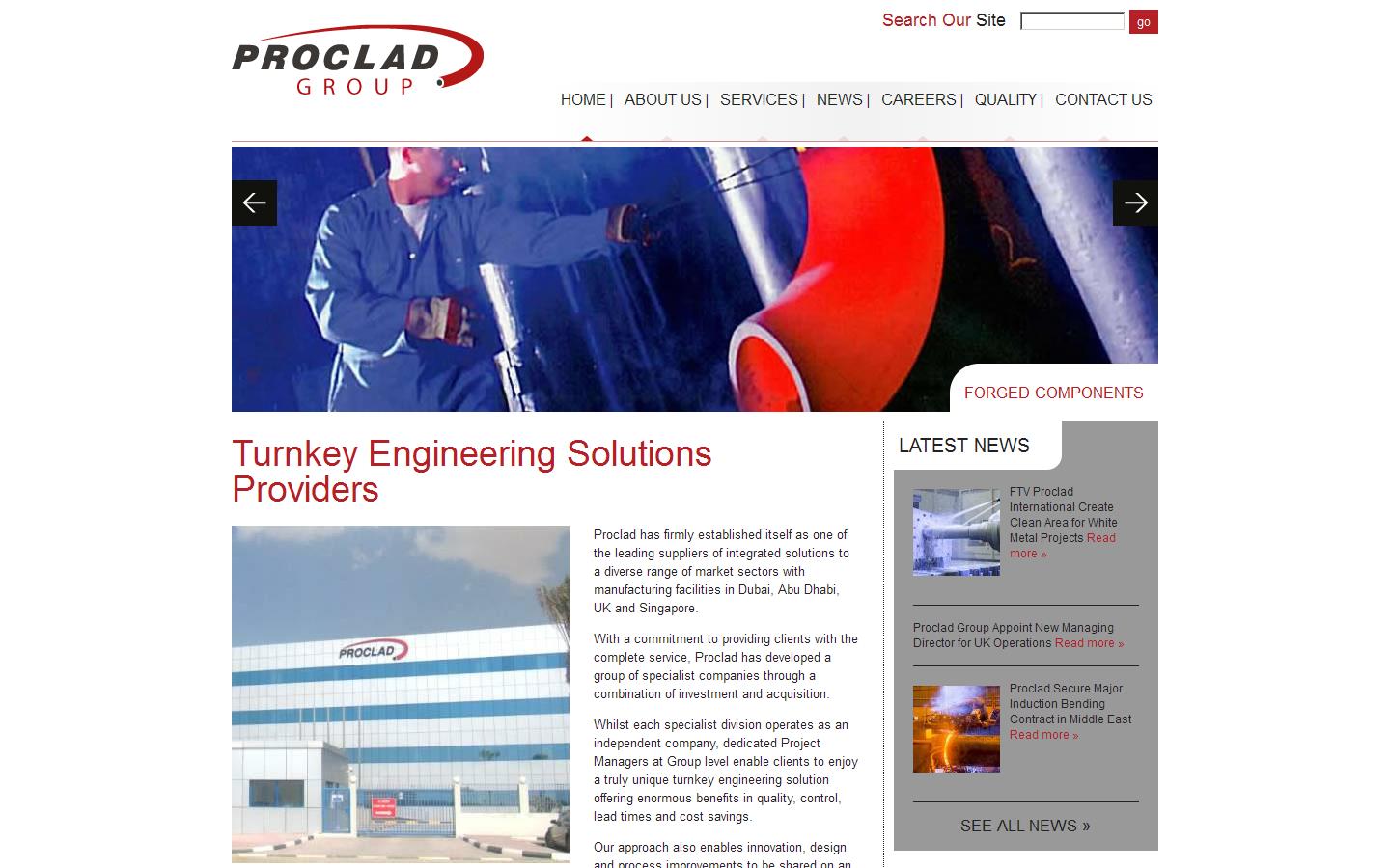 Proclad International Forging Ltd Website
