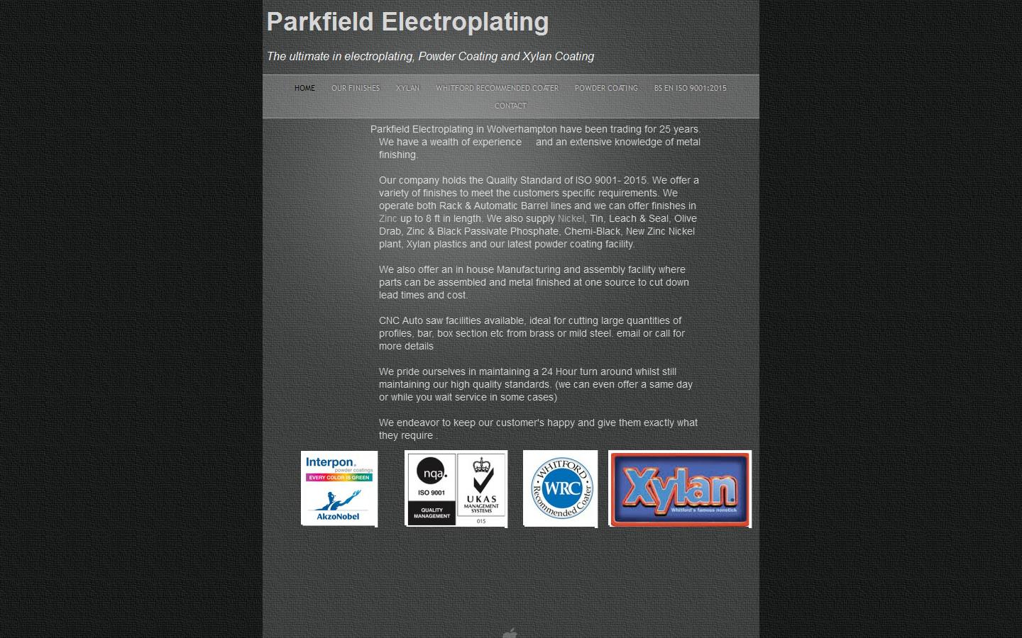 Parkfield Electroplating Website