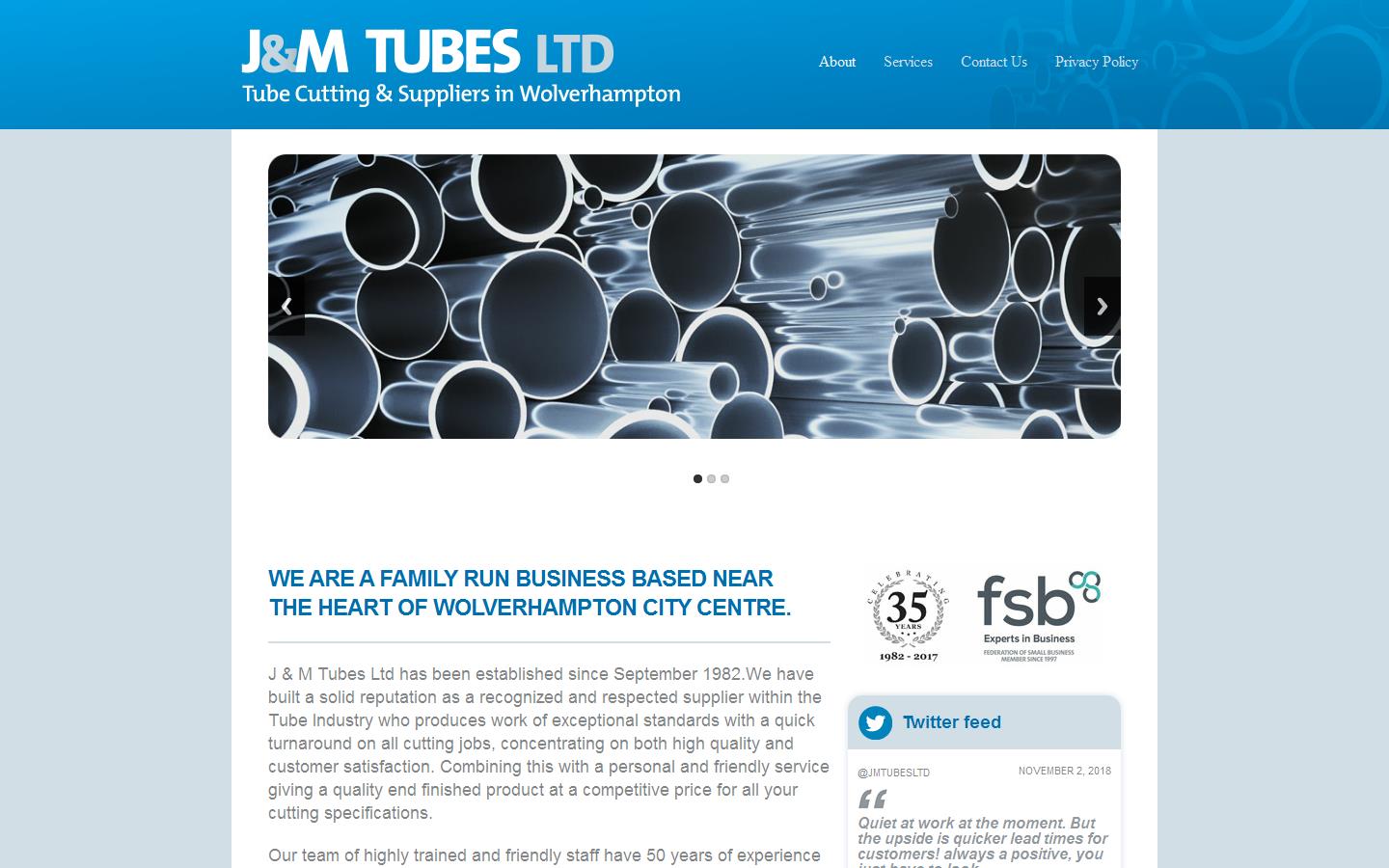 J & M Tubes Ltd Website