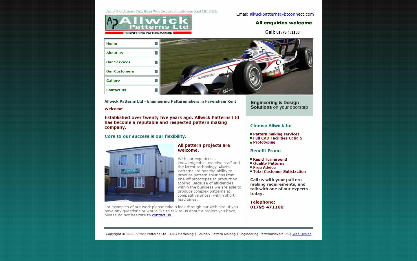 Allwick Patterns Ltd Website