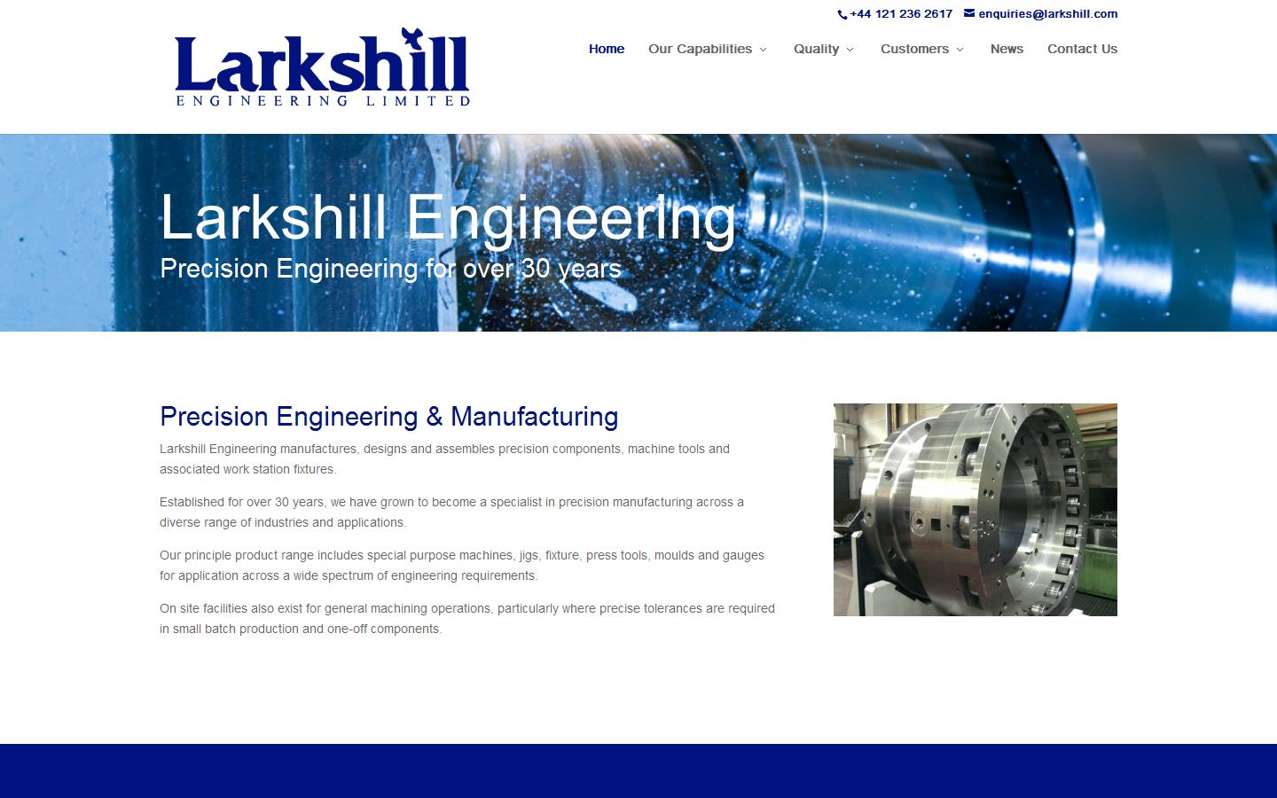 Larkshill Engineering Ltd Website