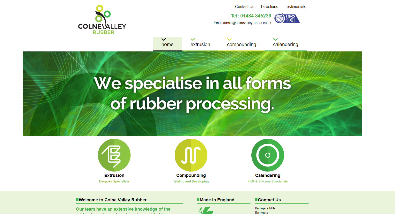 Colne Valley Rubber Website