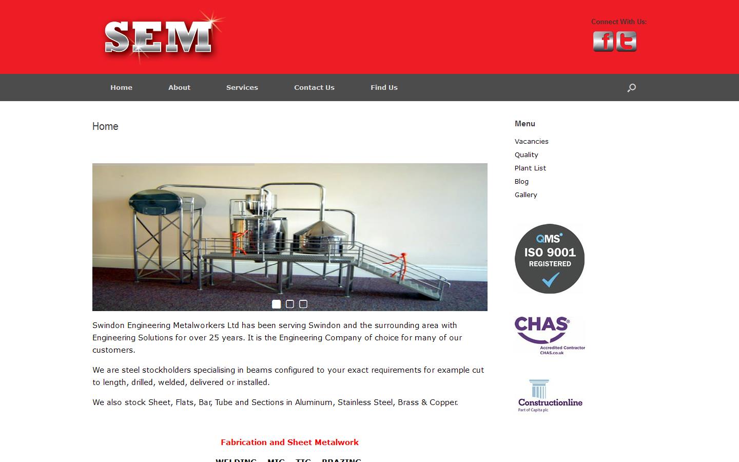Swindon Engineering Metalworkers Ltd Website