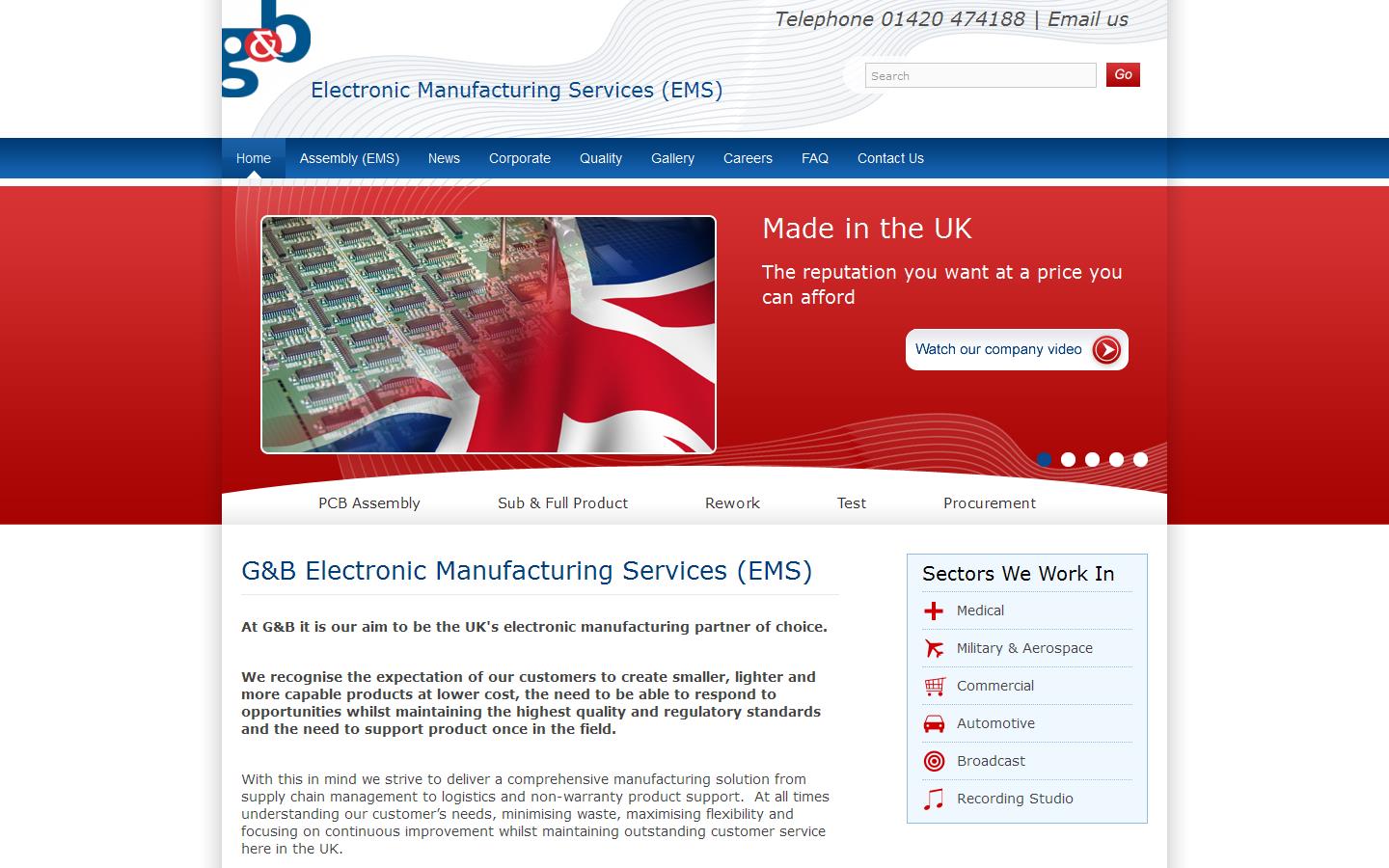G & B Electronic Designs Ltd Website