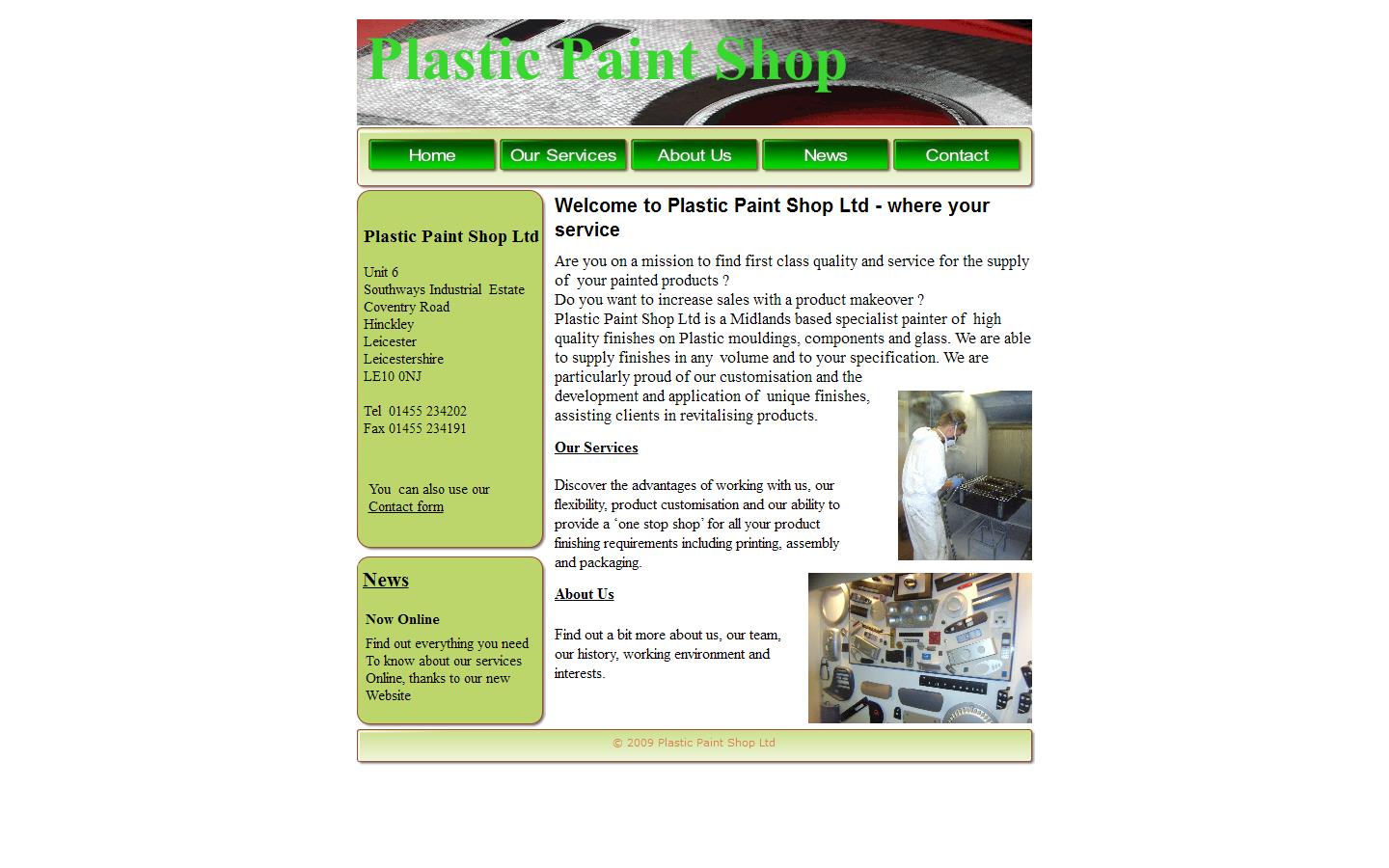 Plastic Paint Shop Website