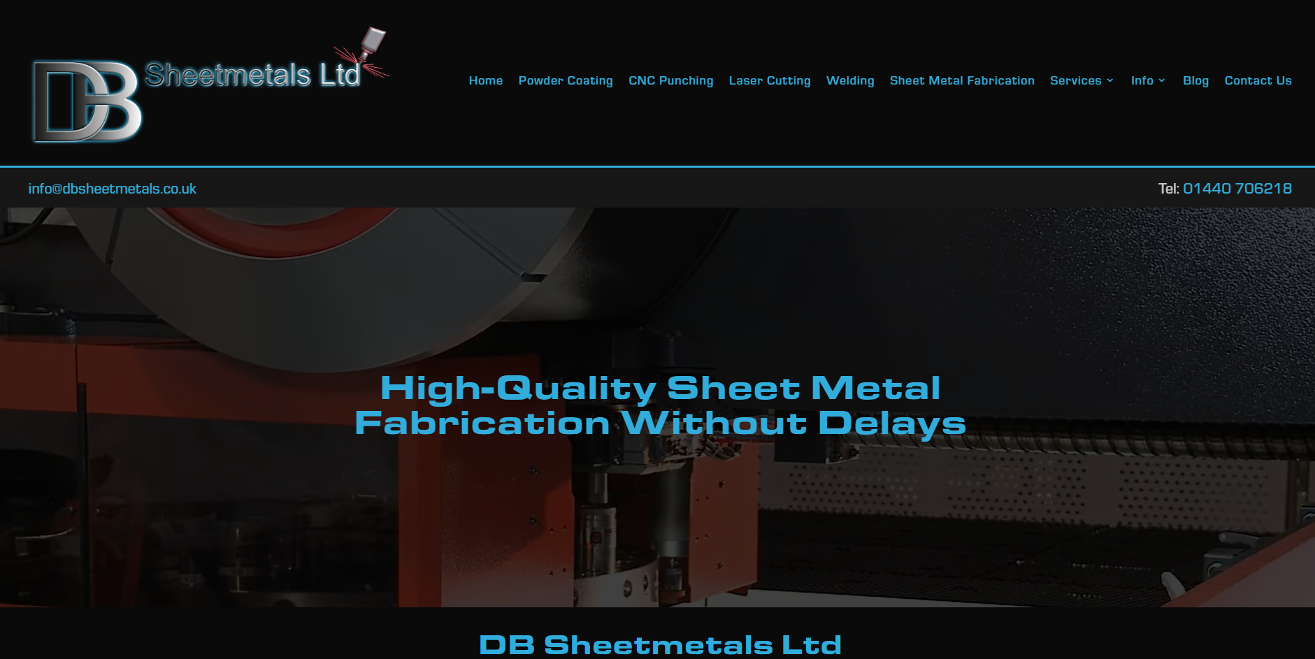 D B Sheetmetals Ltd Website