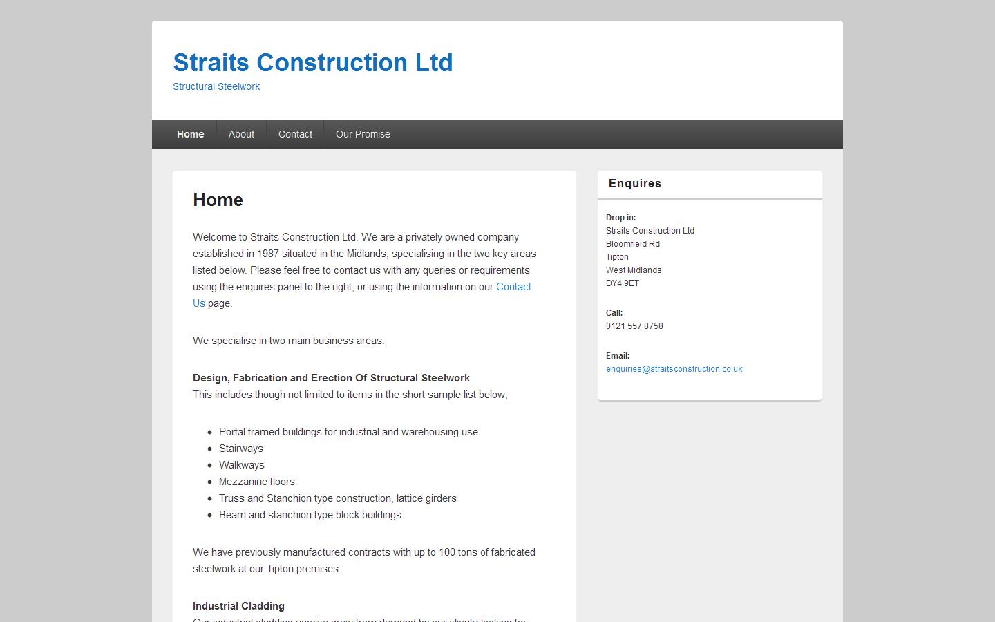 Straits Construction Ltd Website