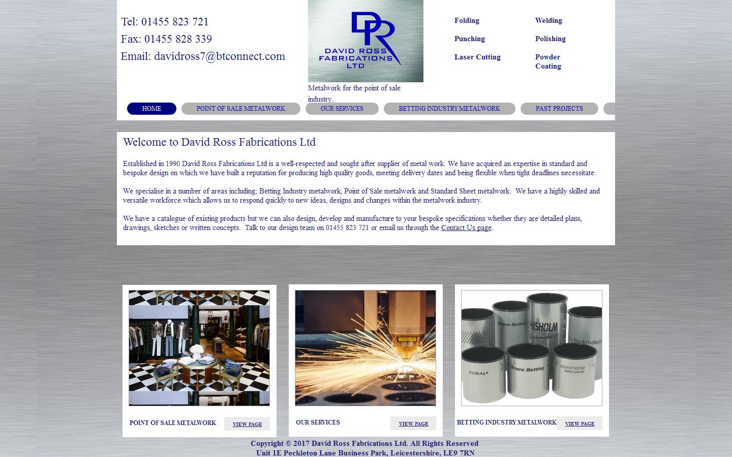 David Ross Fabrications Ltd Website
