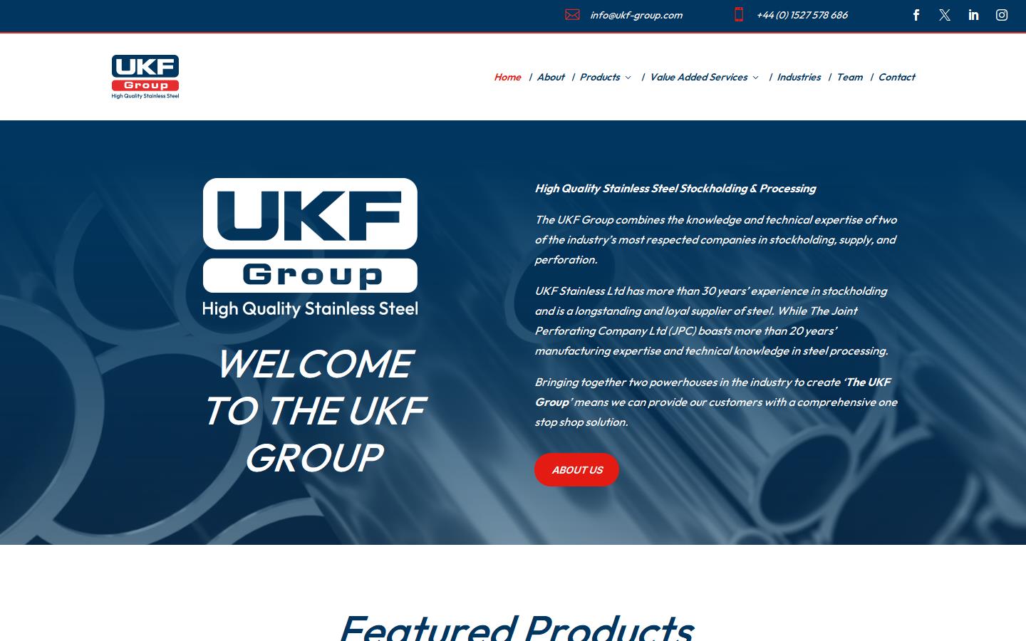 UKF Stainless Website