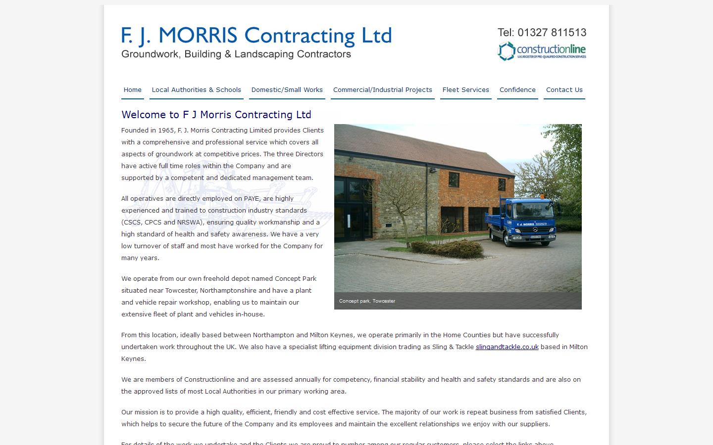F J Morris Contracting Ltd Website