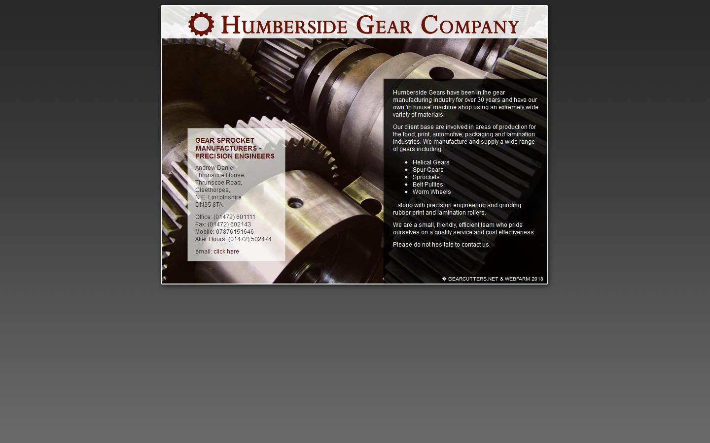 Humberside Gear Company Website
