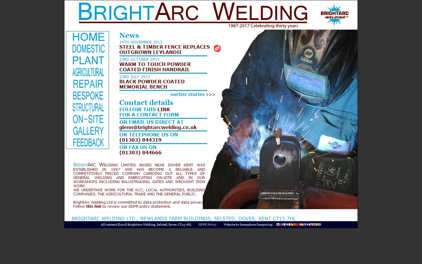 Brightarc Welding Website