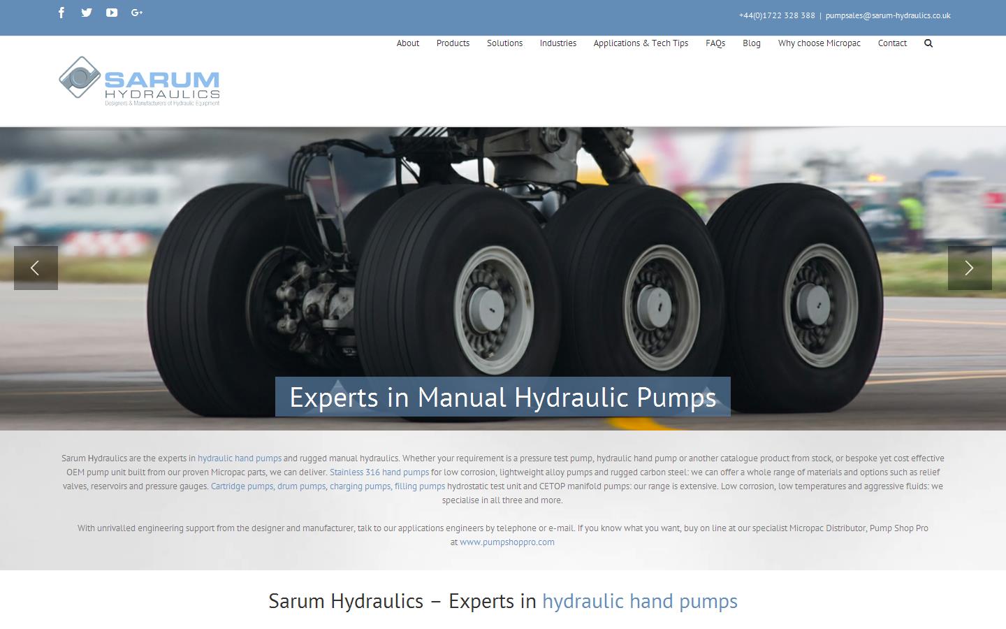 Sarum Hydraulics Website
