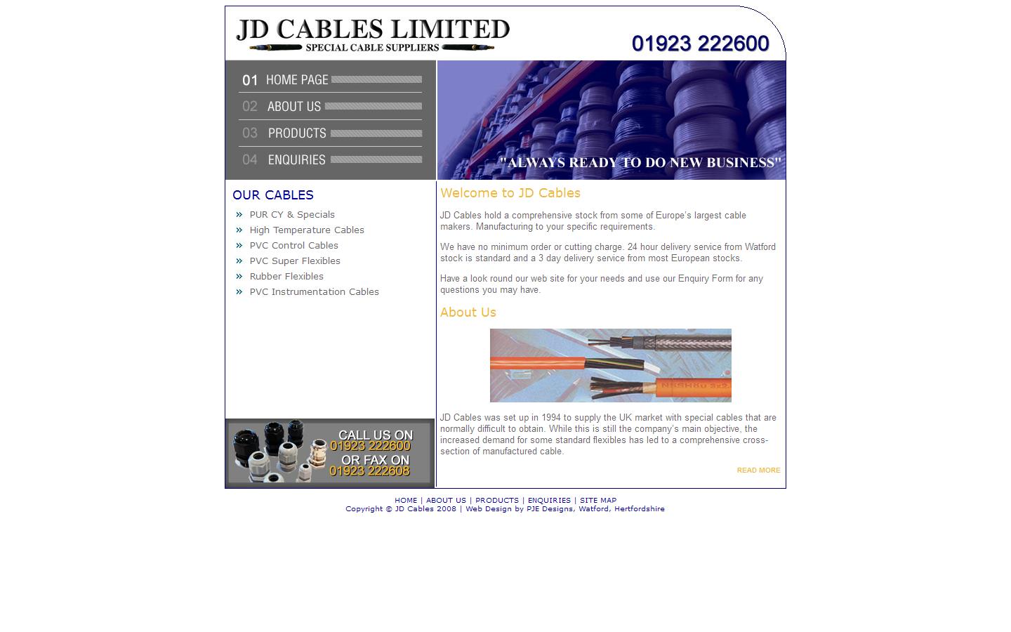 J D Cables Ltd Website