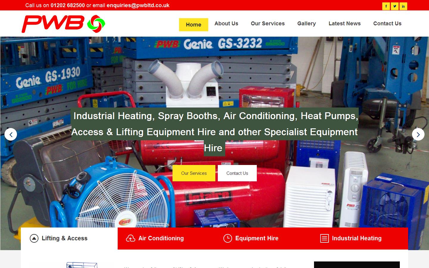 P W B Industrial Heating Services Ltd Website
