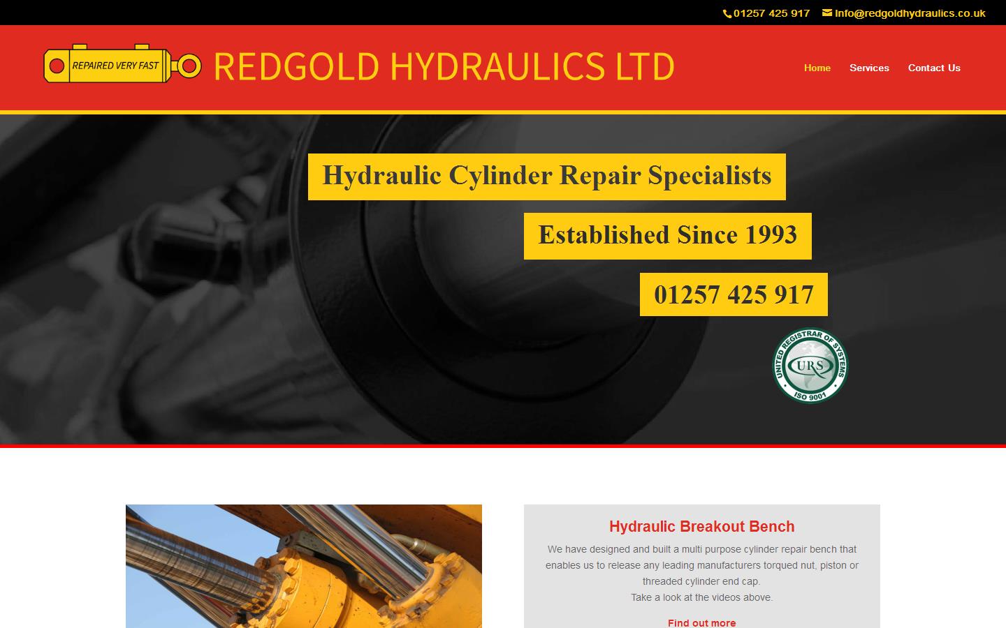 Redgold Hydraulicsstandish Ltd Website