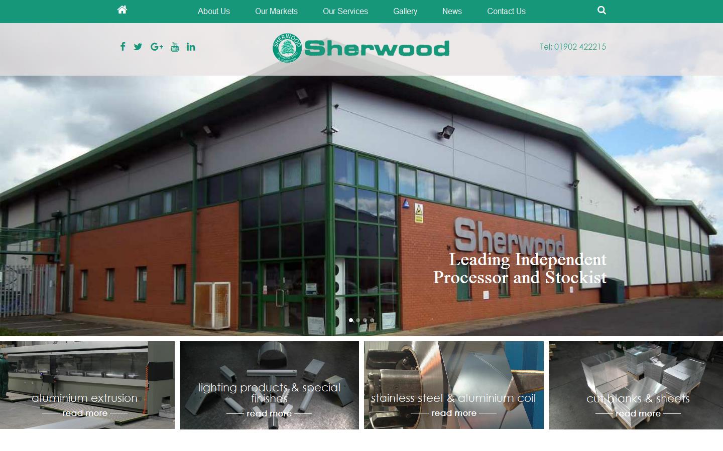 Sherwood Stainless & Aluminium Ltd Website