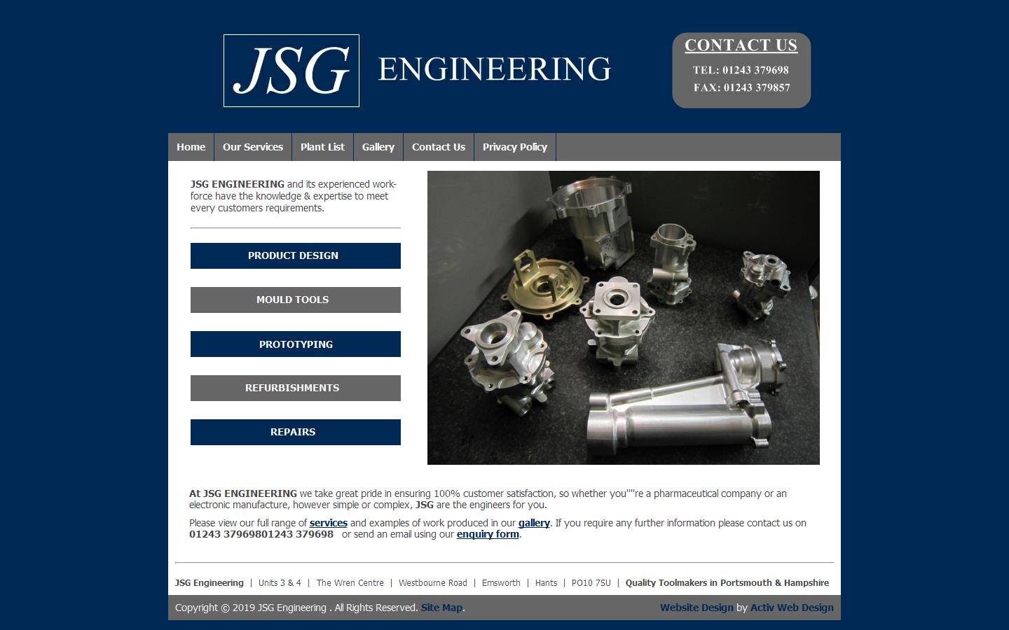 J S G Engineering Website