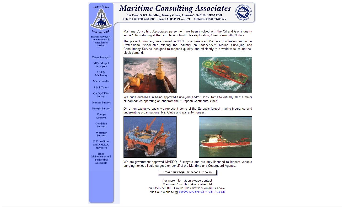 Maritime Consulting Associates Website