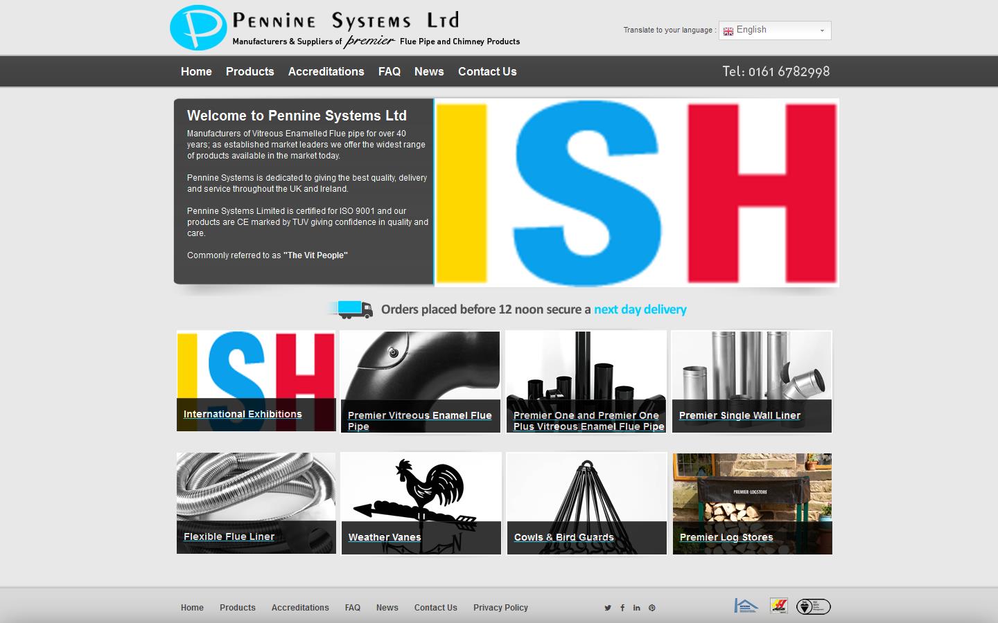 Pennine Systems Website