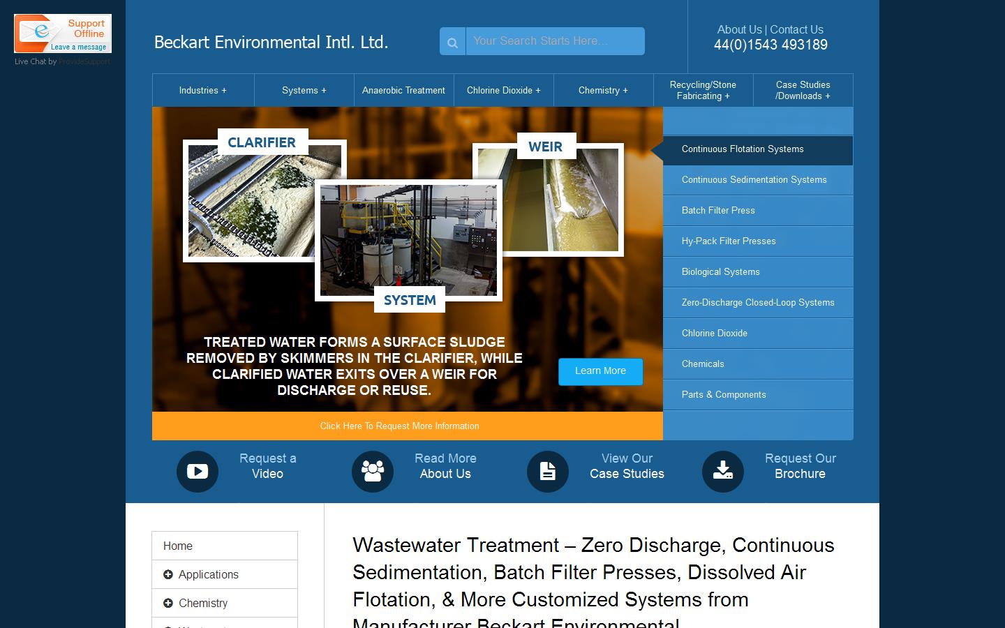 Beckart Environmental International Ltd Website