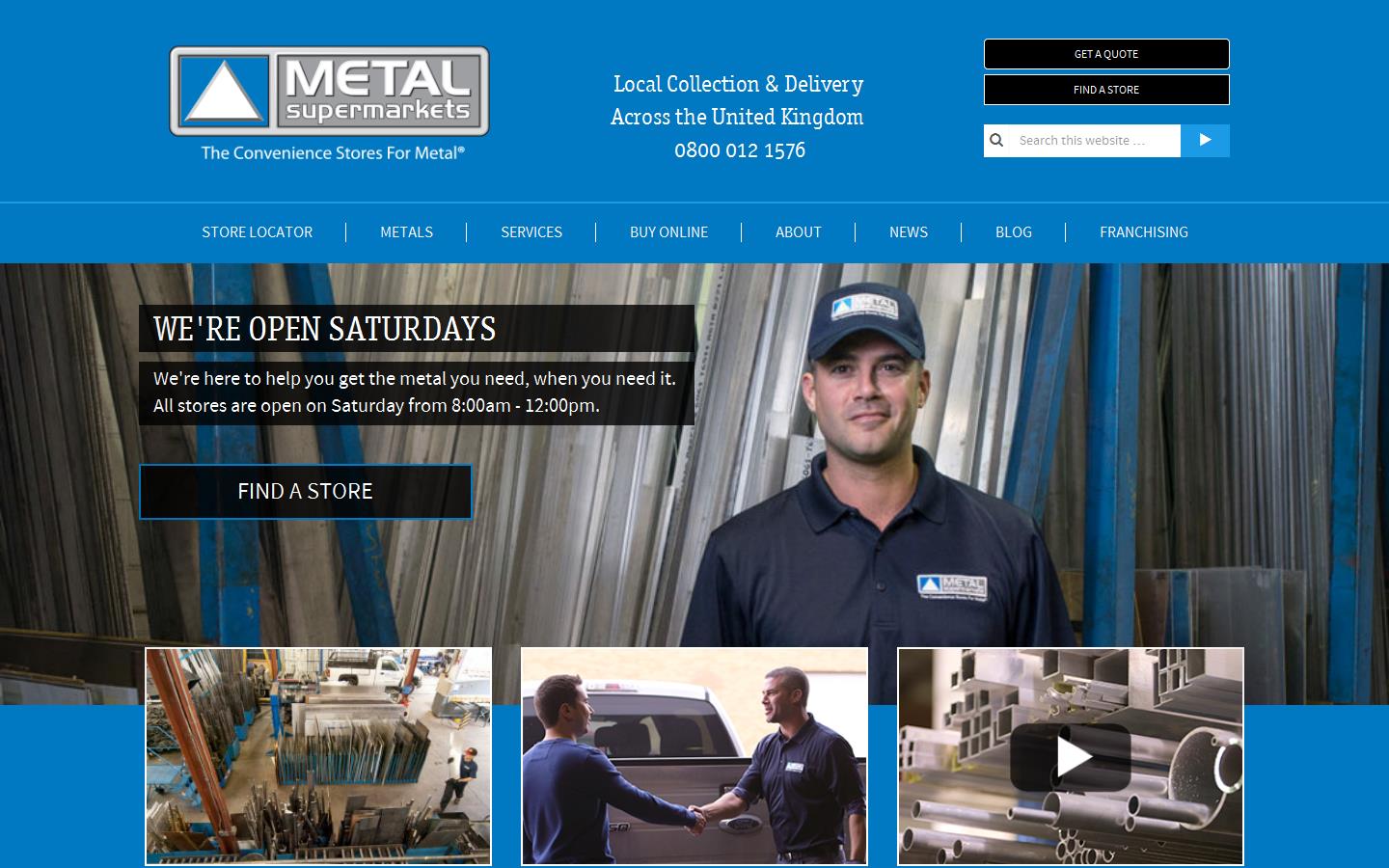 Metal Supermarkets Website