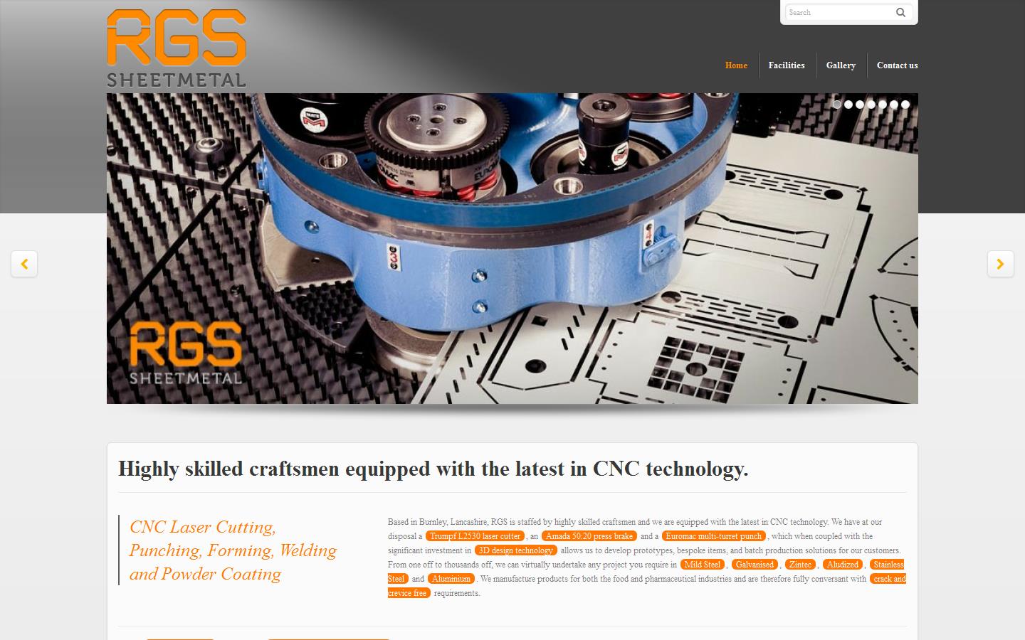 R G S Sheetmetal Website