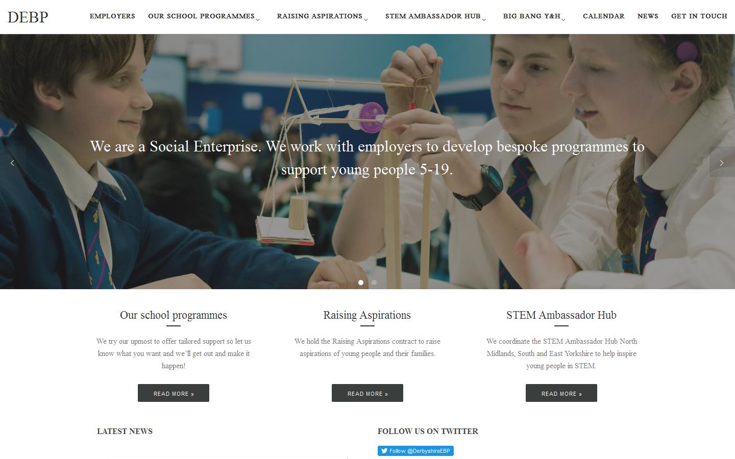Derbyshire Education Business Partnership Website