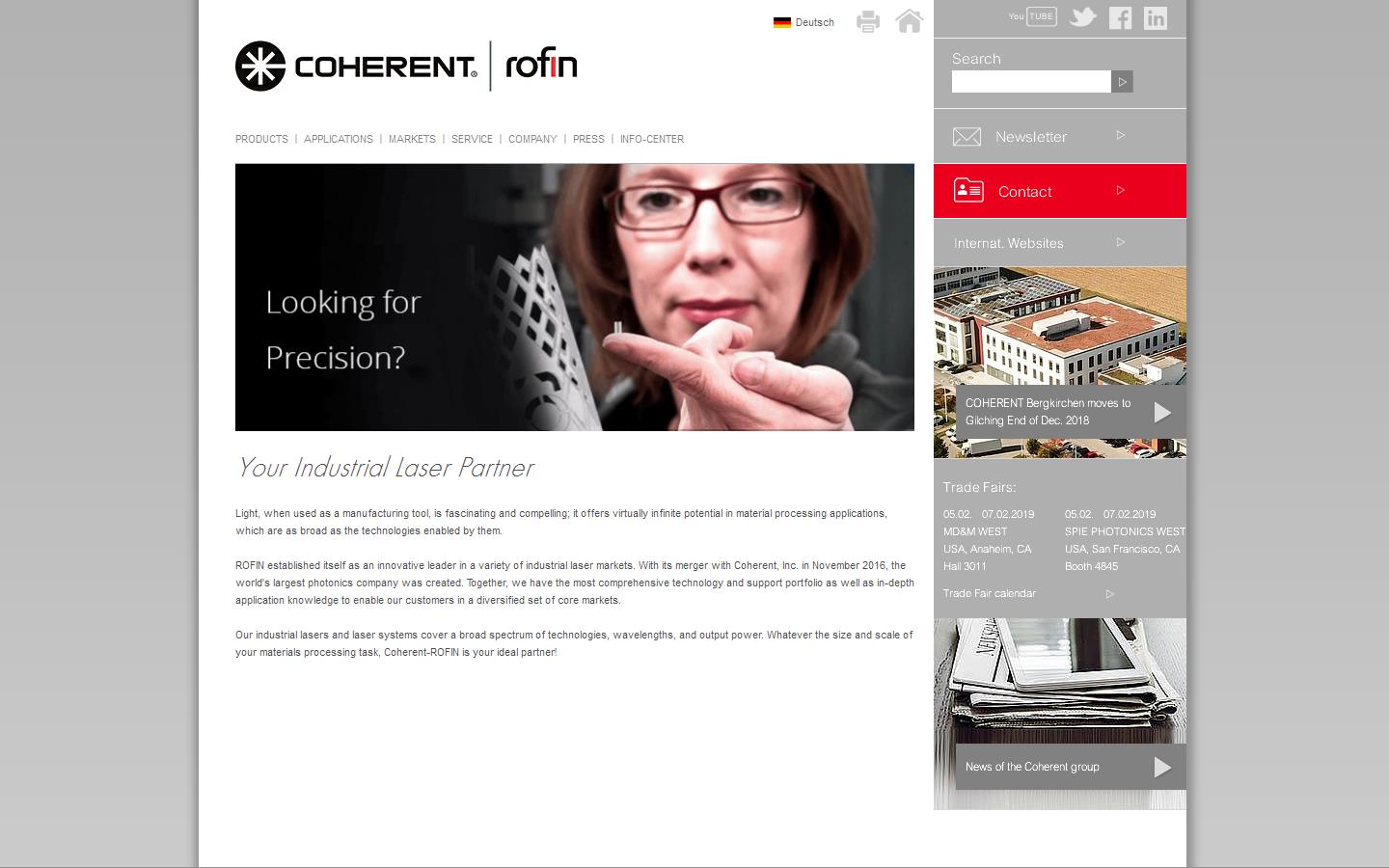 Coherent Rofin Website