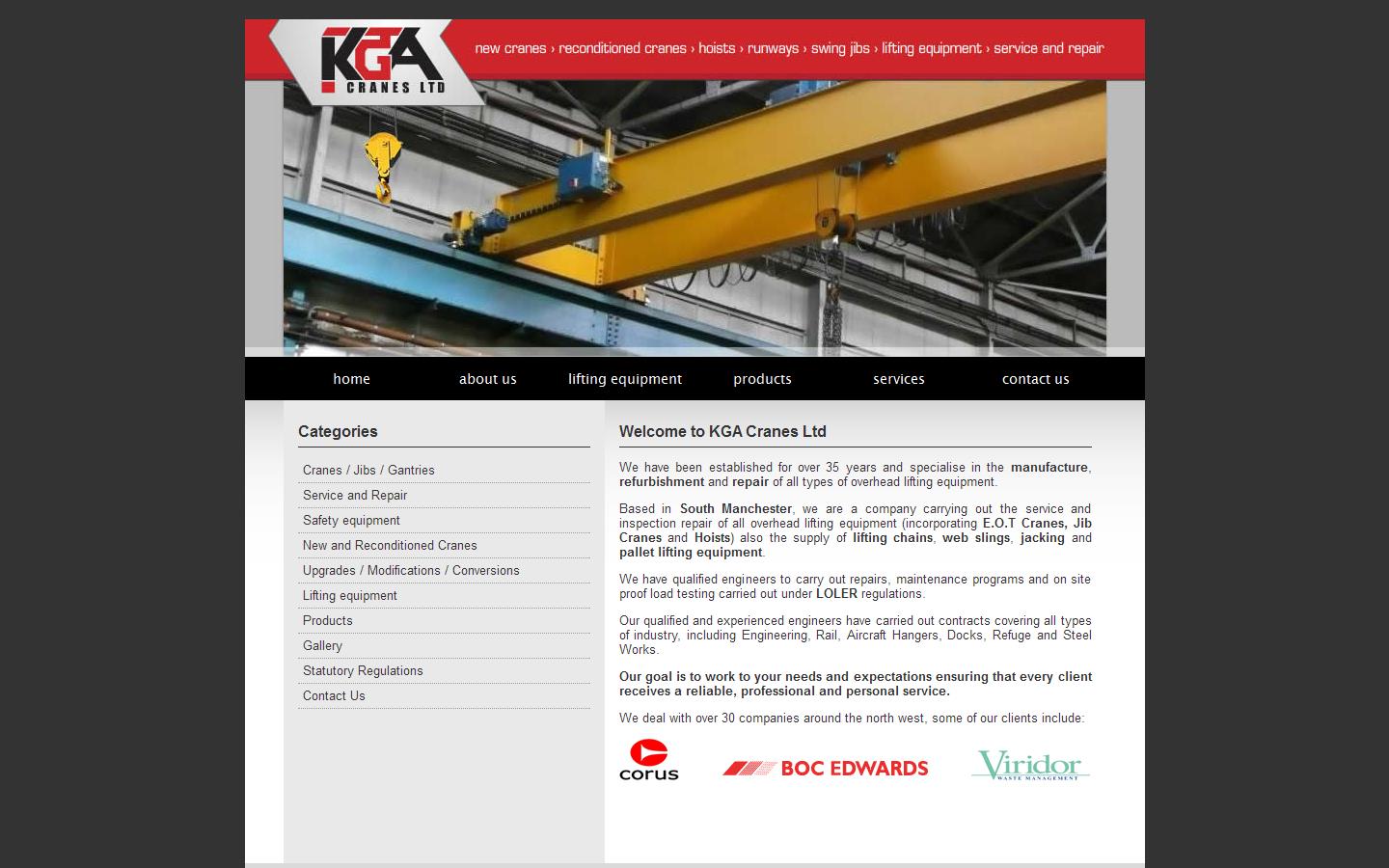 K G A Cranes Ltd Website