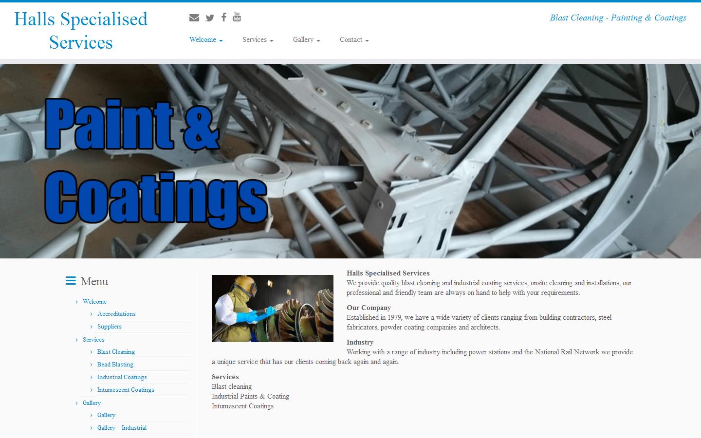 Halls Specialised Services Website