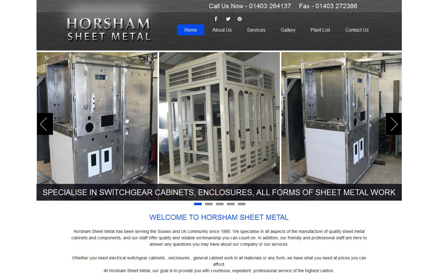 Horsham Sheet Metal Website