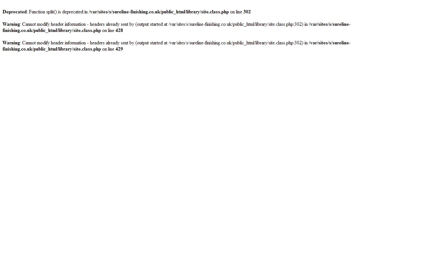 Sureline Finishing Ltd Website